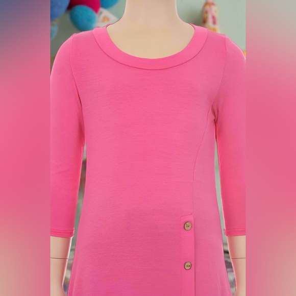 S/M/L/XL NEW Girls High Low Pink Boutique Dress or Long Tunic Top - Picture 2 of 8